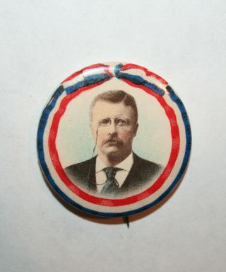 1904 Teddy Roosevelt President Campaign Button Political Pinback Pin Election