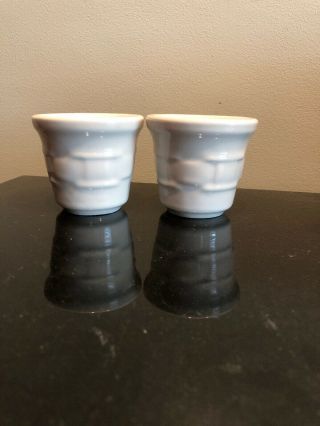 Longaberger Woven Traditions Pottery Ivory Votive Holders/ Made In Usa