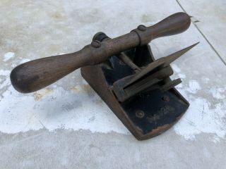 Vtg Stanley Plane Wooden Tool Veneer Antique Wood Scraper 12 1/2