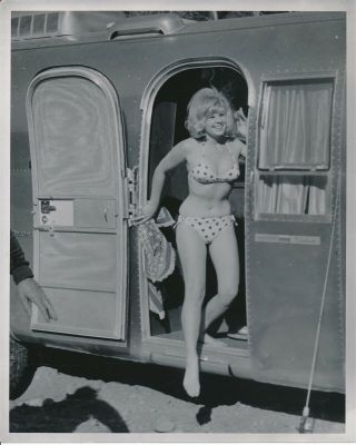 Sue Ann Langdon 1960s 8 X 10 Cheesecake Photo Bikini Out Of Trailer Vv