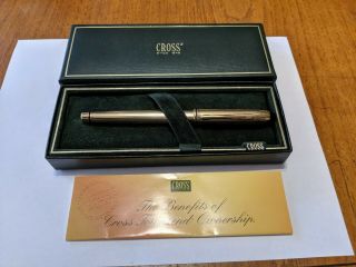 Cross Usa Townsend Model 776 Gold Filled Fountain Pen W/ 14k Nib