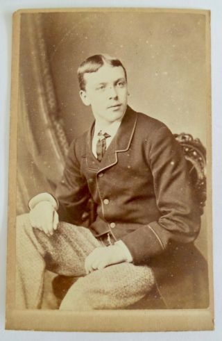 C.  1870 Cdv / Cabinet Photo - A Young David Jackson In Ireland - Hsbc Bank Japan