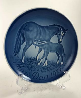 1972 Mothers Day Plate 6 " Horse And Foal By Bing And Grondahl Gen X Mors Dag