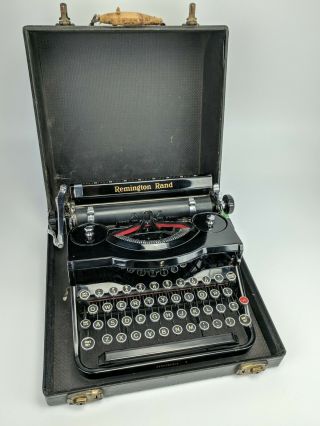 Vintage Remington Rand Model 1 Typewriter With Case - Needs Work