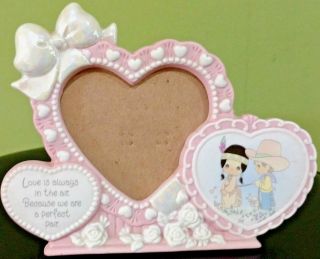 Precious Moments 1997 Heart Shaped Picture Frame 3 X 2 Love Is Always In The Air