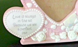PRECIOUS MOMENTS 1997 Heart Shaped Picture Frame 3 X 2 Love Is Always In the Air 2