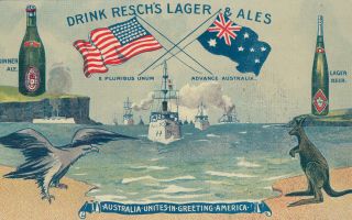 1900s Postcard Us Navy Great White Fleet Resch 