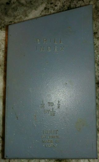Vintage Huot Drill Index 1/16 To 1/2 By 1/32 Usa - 13 Bits -