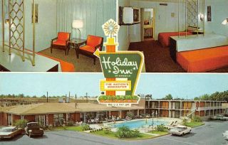 Holiday Inn,  Montgomery,  Alabama Highway 31 Roadside 1964 Vintage Postcard