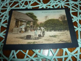 Black Americana Postcard - - E C Eddy - - By The Sand Road