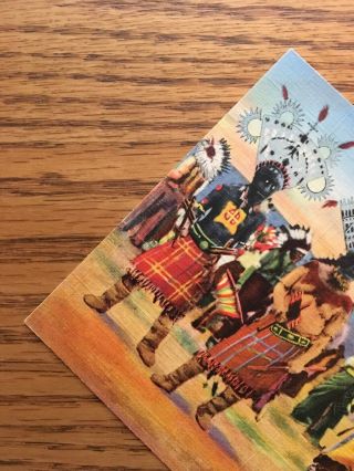 Linen Postcard Devil Dance of the Apache Indians - Mexico or Arizona 3