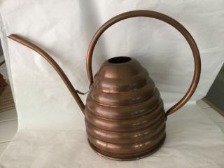 Vintage Large Beehive Shaped Copper Watering Can By Jatex International