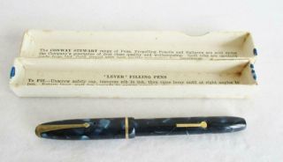 1940/50s Conway Stewart Dinkie 550 Fountain Pen In Boxed 14ct Gold Nib