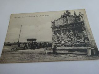 Gallipoli Fontana Vecchia E Mercato Del Peace - Old Turkey Postcard