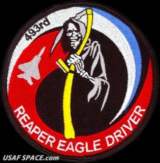 Usaf 493rd Fighter Squadron - Reaper Eagle Driver - Raf Lakenheath - Patch