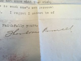 President Theodore Roosevelt Autograph Typed Signed Letter May 2nd 1918 2