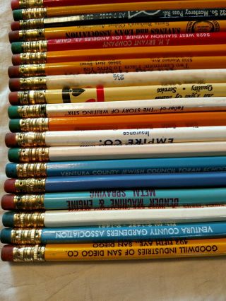 185 Vintage Advertising Pencils 121 From California Mostly With 5 Digit Phone. 8