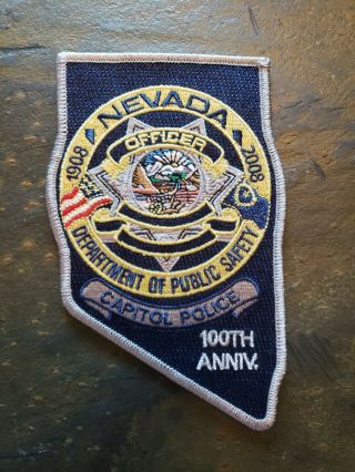 Nevada Dept Of Public Safety Capital Police Patch 100th Anniversary