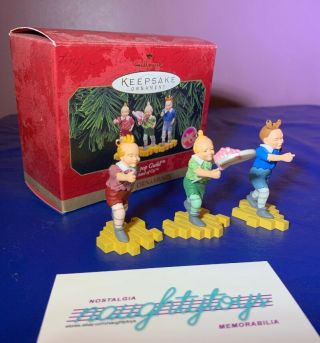 1998 Hallmark Keepsake Lollipop Guild The Wizard Of Oz Christmas Ornament Set