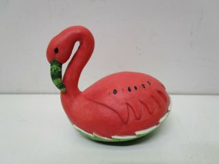 Enesco Home Grown Watermelon Flamingo Figurine