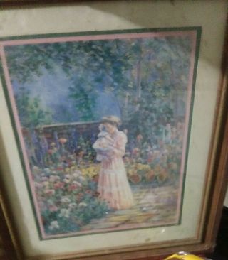 Vintage Home Interior Mother & Child In Garden No Res Offers Open