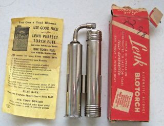 Vintage Lenk Automatic Alcohol Blotorch Blow Torch for Mechanics,  Radio Repair 2