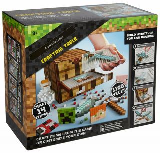 Mattel Minecraft Crafting Table Play Set Building Activity Creative Toy Usa