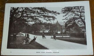 Real Photo Postcard 1915 Moor Park Avenue Preston See Both Images