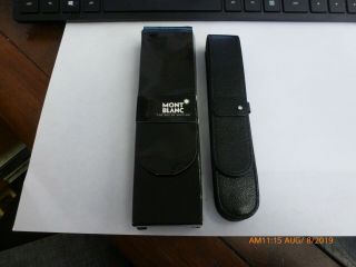 Montblanc Meisterstuck Black Leather 1 Pen Pouch Case Nos