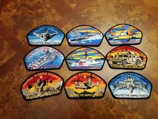 Central Florida Council Salutes The Armed Services Set Of 9