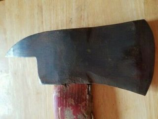 Vintage Firemans Axe Forged Steel 34 in.  Long 3 lb.  13.  5 oz. 3