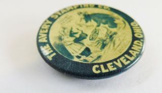 RARE Early Pin Avery Stamping Co Teddy Bears Roosevelt Cleveland OH Advertising 6