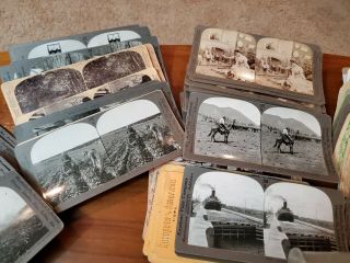 Antique Perfecscope Stereoscope Viewer With 113 Cards Early 1890s - 1900s 8