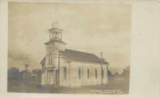 Rppc Union Church Oakdale Ca California Real Photo Postcard 1900s