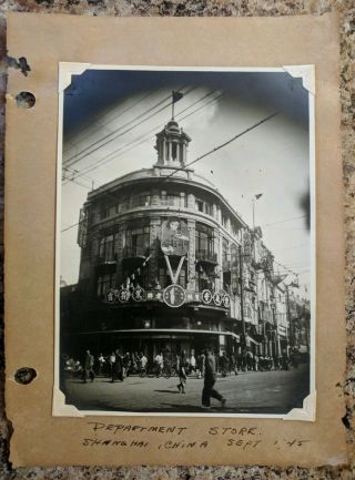 Shanghai China Chinese Department Store Street 1945 Wwii Real Photo 4