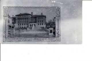 Rare Novelty Aluminum Postcard @1906 Fitchburg,  Ma High School