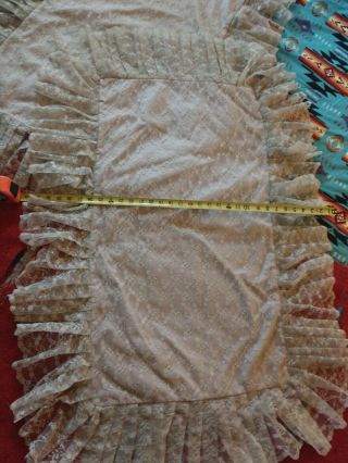Mia Armand of Beverly Hills (2) Vintage L Ecru Lace Boudoir Pillow Covers Shams 6