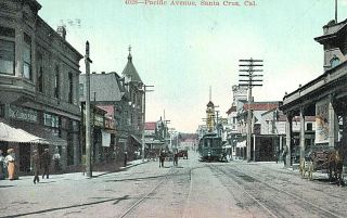 Vintage Postcard - 4028,  Pacific Avenue,  Santa Cruz,  Ca