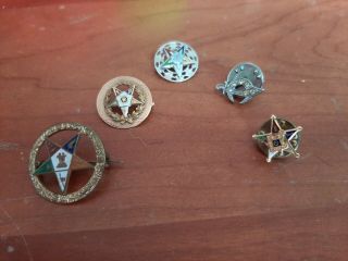 Vintage Order Of The Eastern Star Pins