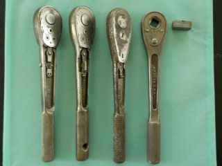 4 Different Vintage Craftsman Be 1/2 Inch Ratchets From The 1930 