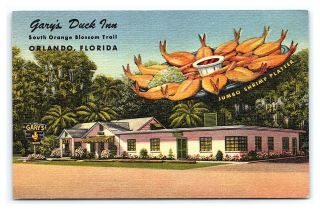 Vintage Postcard Linen Gary 