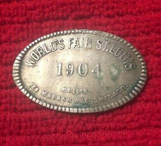 1904 St.  Louis Worlds Fair Souvenir Coin Festival Hall Struck On 1903 V Nickel