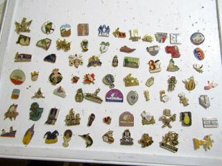 70 Assorted Masonic Royal Order Of Jesters Lapel Pins.  Cities And States