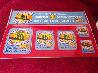 Boy Scouts Of America National Scout Jamboree Of 1993 Color Logo Stickers