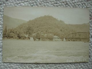 Rppc - 1906 - Pine Creek Bridge - Pmk Wellsboro Pa - Caulkins - Lycoming - Tioga County