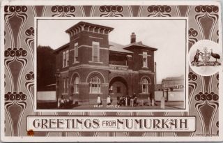Greetings From Numurkah Victoria Australia Post Office Rotary Rppc Postcard F19