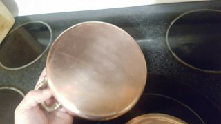 vintage/ANTIQUE COPPER & CAST IRON PAN 3