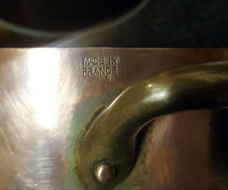vintage/ANTIQUE COPPER & CAST IRON PAN 4