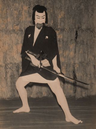Antique Real Photo Postcard / Kabuki Actor / Japanese / c.  1930 2
