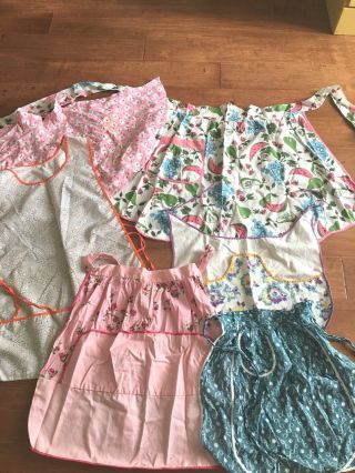 Vintage Aprons Set Of 6 Different Designs And Fabrics